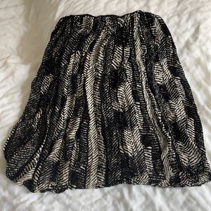 Black and White MIDI Skirt